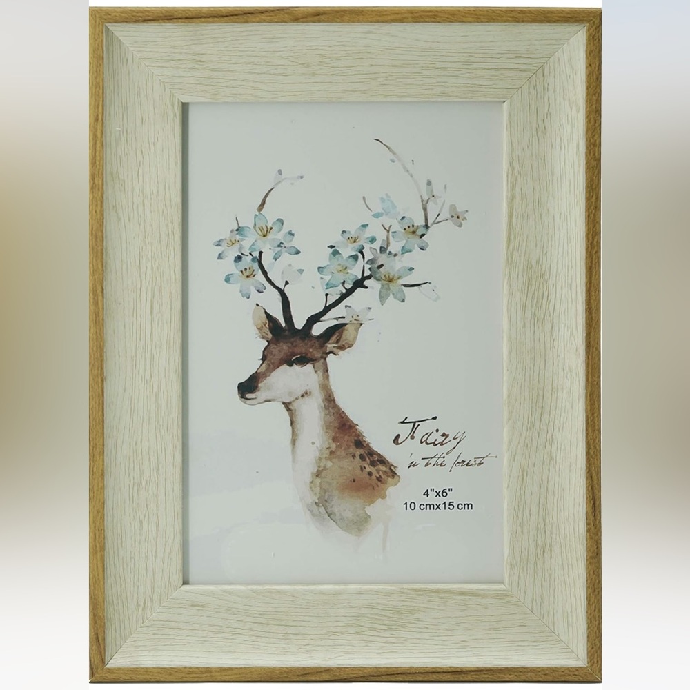4x6 Picture Frame, Rustic Wood Photo Frame, Wood Grain Textured. NEW!